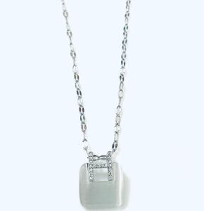 Kadın Zirkon Taşlı H Model Kolye