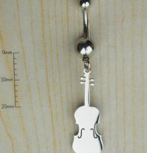 Keman 316 L Cerrahi Çelik Göbek Piercing