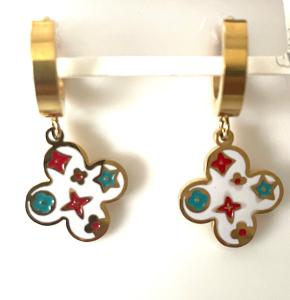 Paslanmaz Çelik Kadın Trend Yonca Küpe