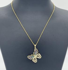 Paslanmaz Çelik Kelebek Kadın Kolye
