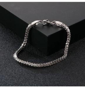 Paslanmaz Çelik Masculino Küba Erkek Bileklik