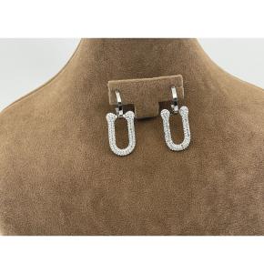 Paslanmaz Çelik Zirkon Taşlı Tifani Model Kadın Küpe